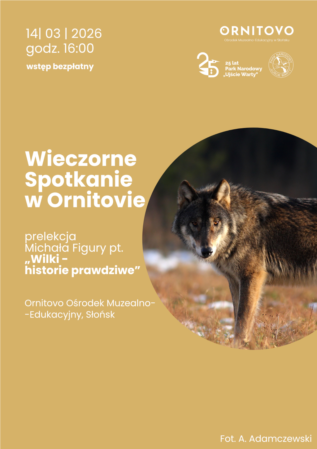 Wieczorne spotkanie w Ornitovie - 14 marca 2026 r. godz.16:00 (wstęp bezpłatny)
