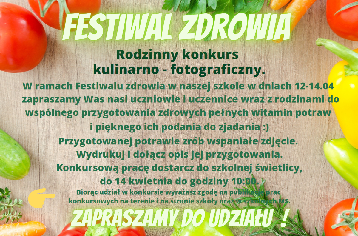 Plakat - Rodzinny konkurs kulinarno - fotograficzny