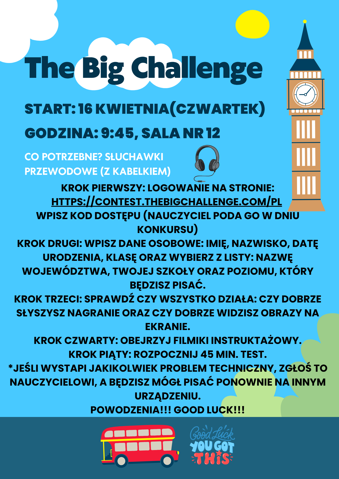 Plakat KONKURS THE BIG CHALLENGE