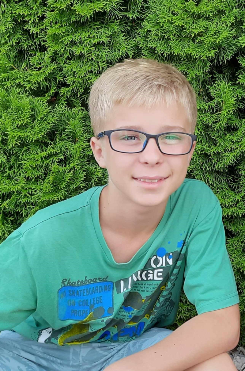 Uczeń klasy VII c Wiktor Kasperkiewicz 